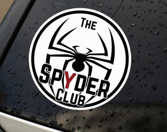 Can-Am Spyder Club Vinyl Decal: Trike Biker Girl Helmet Sticker