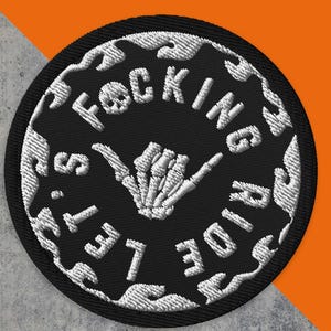 Let&#39;s F*cking Ride Motorcycle Embroidered Biker Gift for Husband | Bike Wife | Moto Dad Mom | Spyder Ryker Rider, Adult Motorcycle Patch