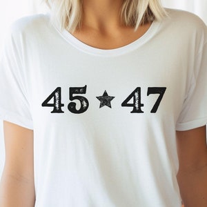 Pro-Trump T-Shirt: 45 * 47 Grunge Design