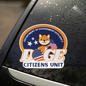 DOGE Elon Musk Car Decal: Republican Patriot Sticker