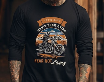 Let's Ride Motorcycle T-Shirt: Men's Biker Graphic Tee