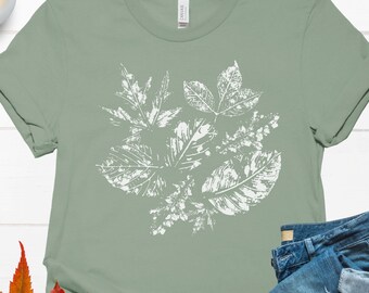 Distressed Fall Leaves T-Shirt: Autumn Graphic Tee