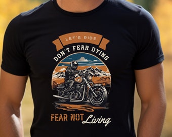 Let's Ride Motorcycle T-Shirt: Men's Biker Graphic Tee