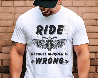 Funny Biker Skull T-Shirt: Motorcycle Riding Gift