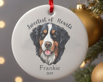 Custom Berner Dog Ornament: Acrylic Pet Memorial Keepsake