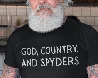 God, Country & Spyders T-Shirt: Patriotic Can-Am Rider Tee