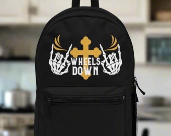 Wheels Down Motorcycle Backpack: Biker Travel Gear Gift