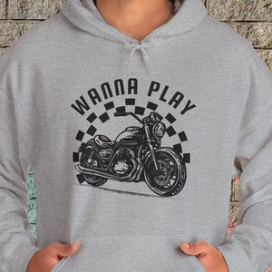 Motorcycle Hooded Sweatshirt, Funny Biker Hoodie, Motorcycle Gift for Him, Motorcycle Rider Apparel, Moto Dad Shirt, Motorcycle Gifts, Moto