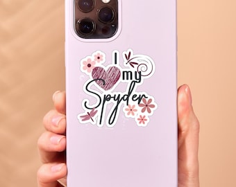Can-Am Spyder Motorcycle Decal: Boho "I Love My Spyder" Vinyl Sticker