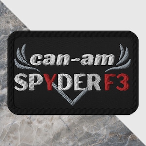 Can-Am Spyder F3 Embroidered Patch, Applique Patch, CanAm Spyder Trike Patch, Spyder Lover Gift, Jacket Patch, Vest Patch, Can Am Spyder