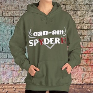 Can-Am Spyder F3 Hoodie: Ryder Graphic Sweatshirt Military Green