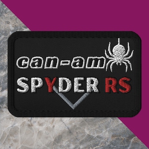 Can-Am Spyder RS Embroidered Patch, Applique Patch, CanAm Spyder Trike Patch, Spyder Lover Gift, Jacket Patch, Vest Patch, Can Am Spyder