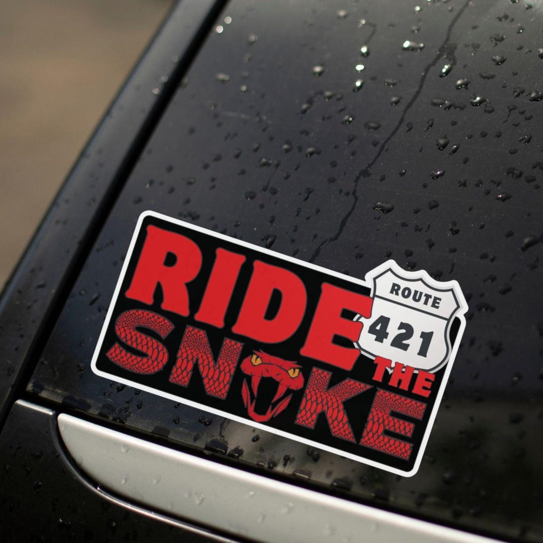 Snake 421 Route Map Ride the Snake Motorcycle Decal: TN Route 421 Vinyl Sticker - Etsy