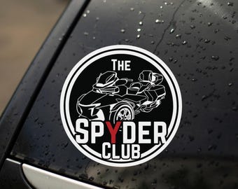 Can-Am Spyder Club Decal: Trike Motorcycle Helmet Sticker