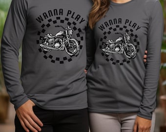 Motorcycle Culture T-Shirt: Checkered Flag Biker Tee