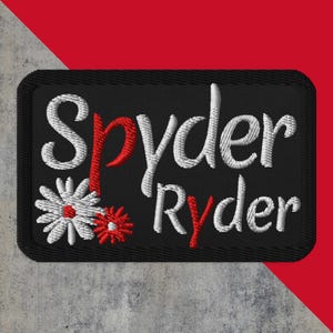 Can-Am Spyder Ryder Embroidered Patch: Boho Trike Biker Applique