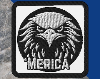 American Eagle Embroidered Patch: Patriotic USA Pride (3 inch)