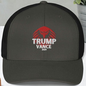 Trump Hat, Trump Vance 2024 , President Trump Patch Cap, Ultra MAGA Hat, Republican, Embroidered Patriot Trucker USA Gifts
