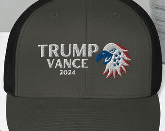 Trump Vance 2024 Trucker Hat: Embroidered Ultra MAGA Cap