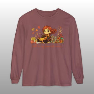 Can-Am Spyder Fall T-Shirt: Comfort Colors Moto Trike Girl Autumn Tee Brick