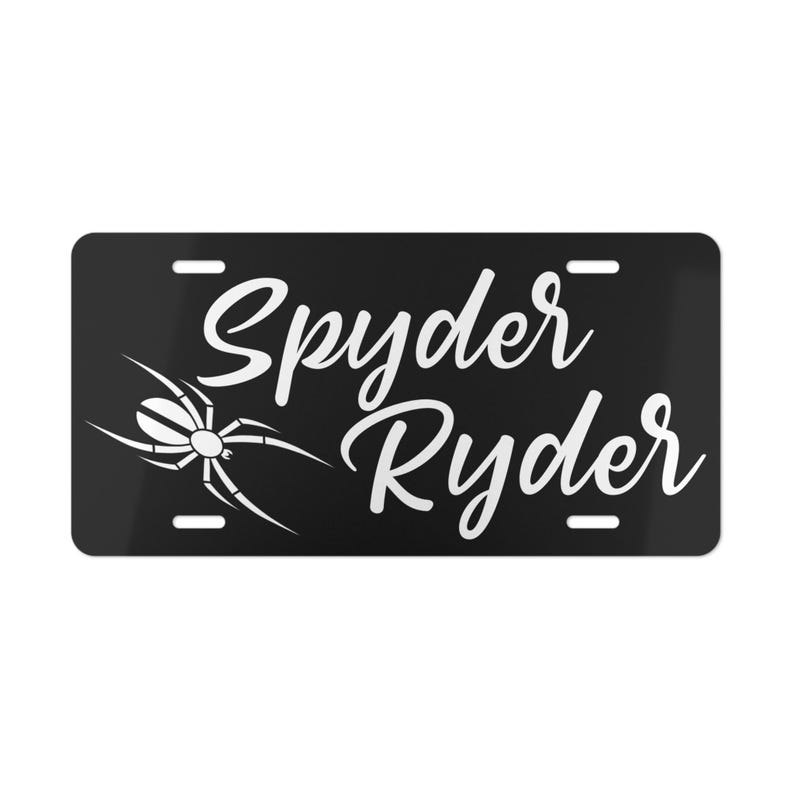 Ladies Can-Am Spyder Vanity Plate: Aluminum Ryder Car Tag image 2