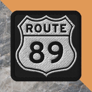 Route 89 Embroidered Biker Patch, National Park Highway Souvenir