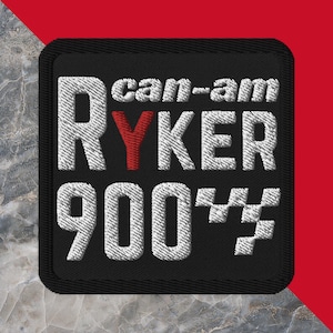 Can-Am Ryker 900 Embroidered Patch: Trike Motorcycle Jacket Applique