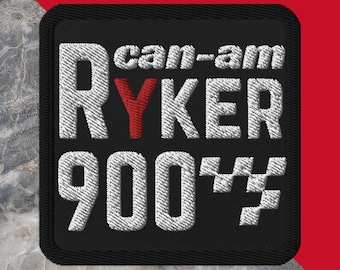 Can-Am Ryker 900 Embroidered Patch: Trike Motorcycle Jacket Applique