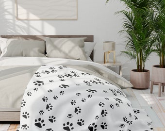 Dog Paw Fleece Blanket: Monotone Pet Blanket