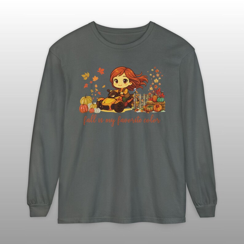 Can-Am Spyder Fall T-Shirt: Comfort Colors Moto Trike Girl Autumn Tee Pepper