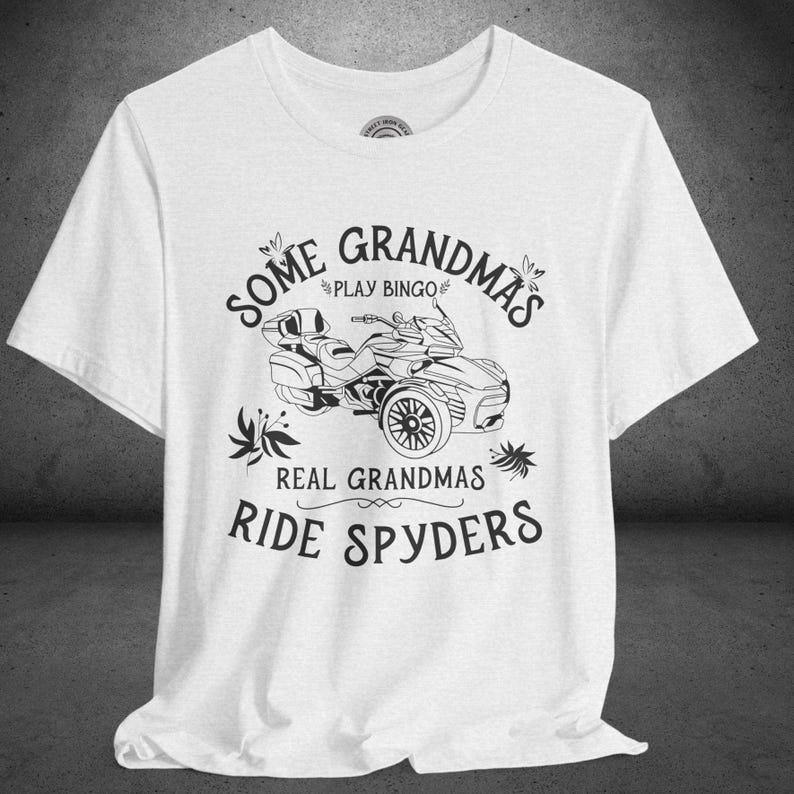 Real Grandmas Ride Spyders T-Shirt: Can-Am Spyder Lover Gift, Custom Can-Am Graphic Ash