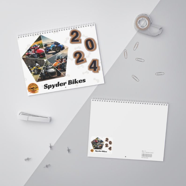 2024 Spyder Three Wheeled Motorcycle Wall Calendar, Spyder Lover Family