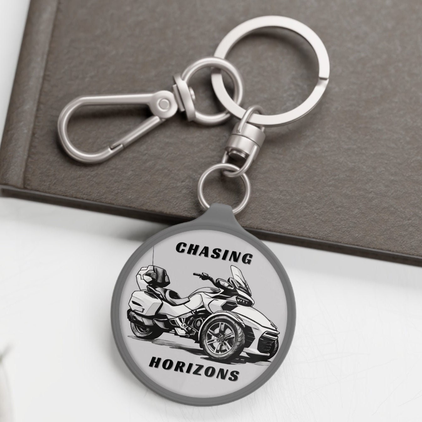 Can-am Spyder Motorcycle Keychain: Chasing Horizon Biker Key Tag - Etsy