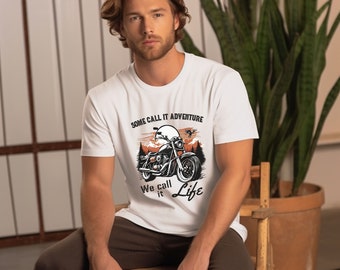 Cruiser Motorcycle T-Shirt: Adventure Biker Dad Gift