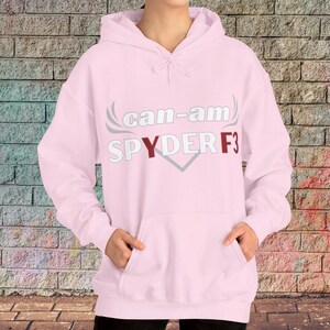 Can-Am Spyder F3 Hoodie: Ryder Graphic Sweatshirt Light Pink