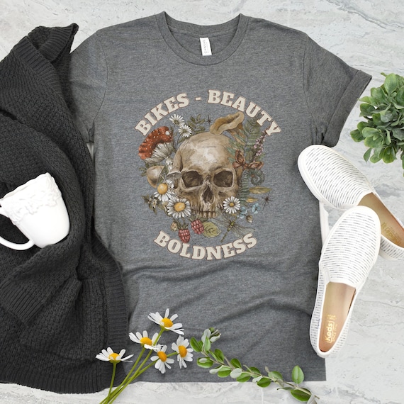 Skull Ladies Biker Shirts Skulls And Rose Woman Biker Motorcycle