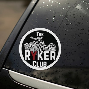 Can-Am Ryker Motorcycle Club Helmet Vinyl Decal, Round Can Am Ryker Sticker, Motorcycle Decal, Ryker Bike and Helmet Decal, Ryker Trike