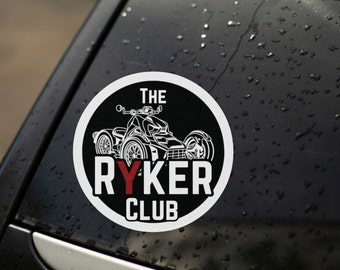 Can-Am Ryker Club Vinyl Decal: Weatherproof Trike Motorcycle Sticker