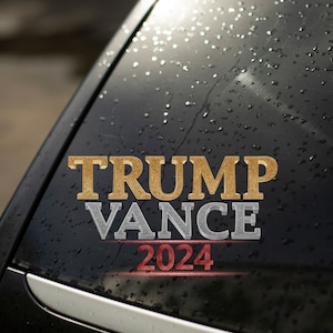 Trump Vance 2024 Decal, Donald Trump Decal, Trump Laptop Decal, Car and Truck Decal, Political Decal, Election 2024 Decal, Trump Sticker