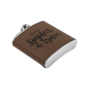 Personalized Can-Am Spyder Flask: Laser Engraved Leather Gift image 5