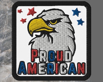 American Eagle Embroidered Patch: Patriotic USA Pride (3 inch)