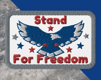American Eagle Embroidered Patch: Patriotic USA Pride