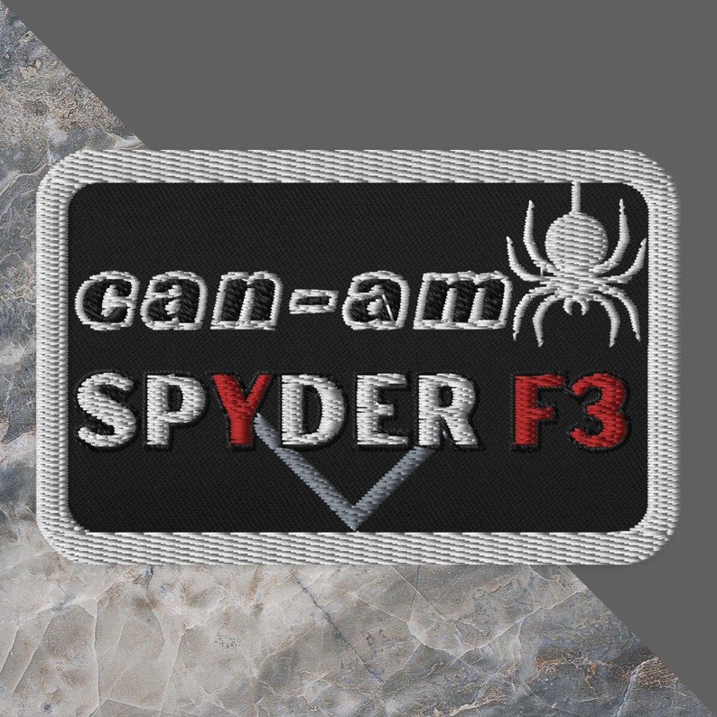 Can-Am Spyder F3 Embroidered Patch, Applique Patch, CanAm Spyder Trike Patch, Spyder Lover Gift, Jacket Patch, Vest Patch, Can Am Spyder