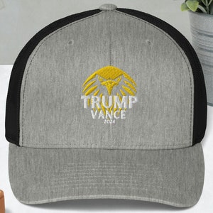 Trump Hat, Trump Vance 2024 , President Trump Patch Cap, Ultra MAGA Hat, Republican, Embroidered Patriot Trucker USA Gifts
