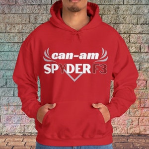 Can-Am Spyder F3 Hoodie: Ryder Graphic Sweatshirt Red