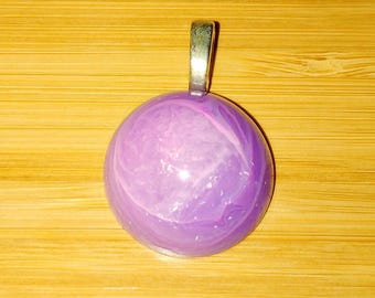 Blue and purple sphere resin pendant