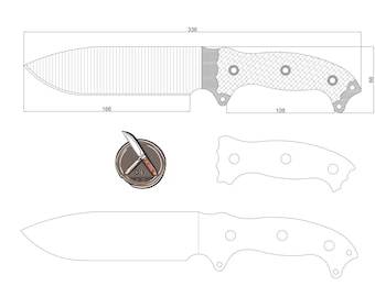 Plantilla digital de cuchillo multiusos: crea con archivos PDF, DXF y DWG