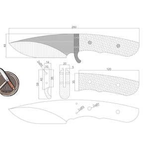 Ultimatives Filetmesser Digitale Vorlage für Angler - Formate PDF, DXF, DWG