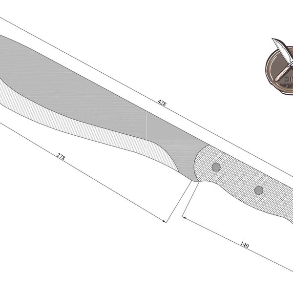 Artisan Machete Crafting Design - Digital Template in PDF, DWG, DXF