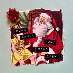 Caro Babbo Natale, invia denaro... The Snarky Swede Biglietti di auguri natalizi esilaranti per adulti - fatti a mano - stampa su ordinazione